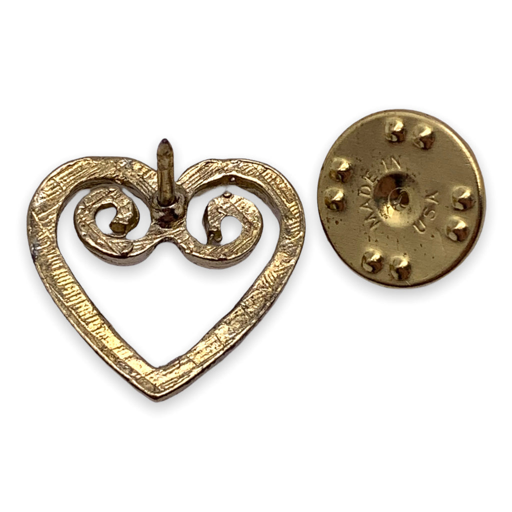 Heart Swirl Lapel Pin