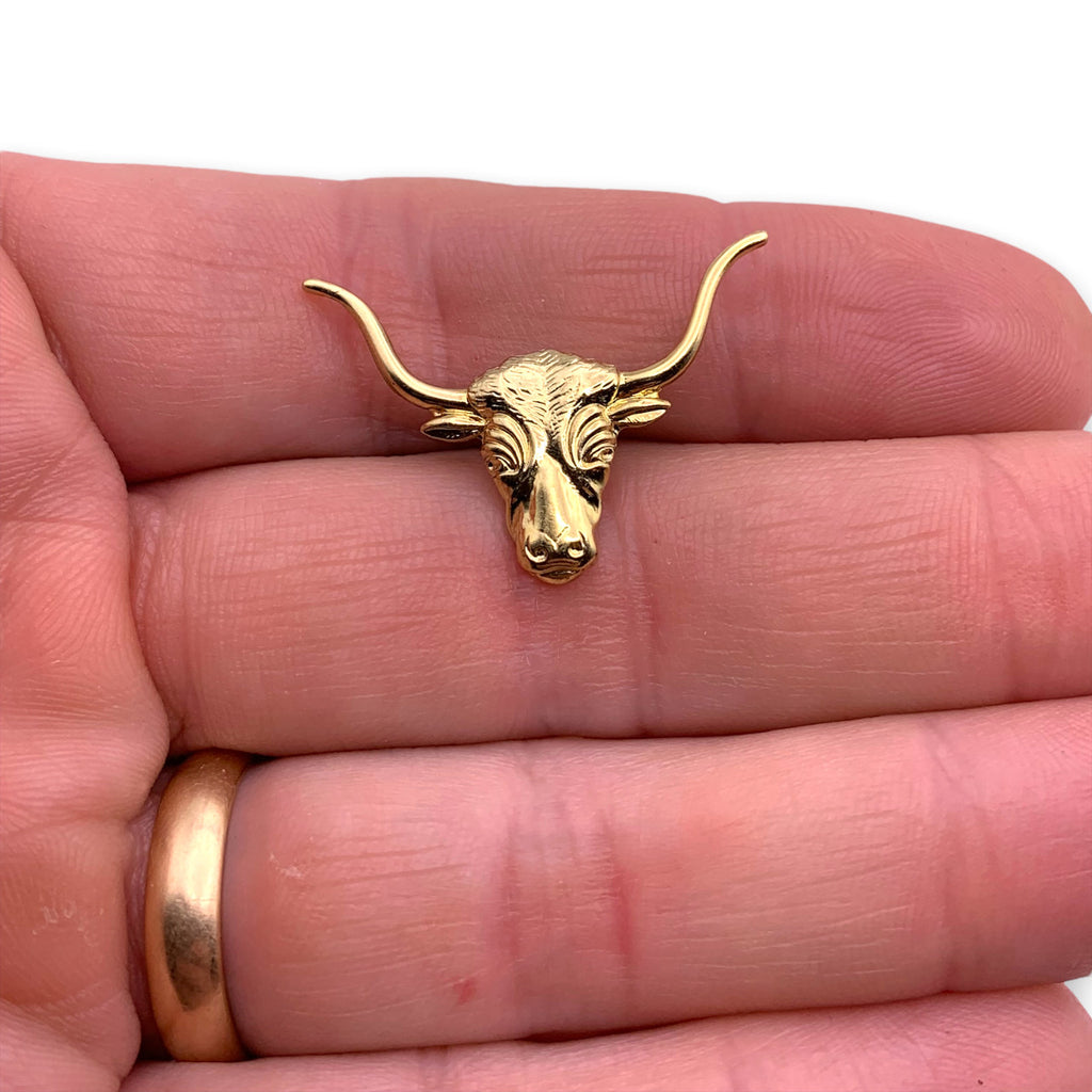 A06 Longhorn Steer Head Lapel Pin