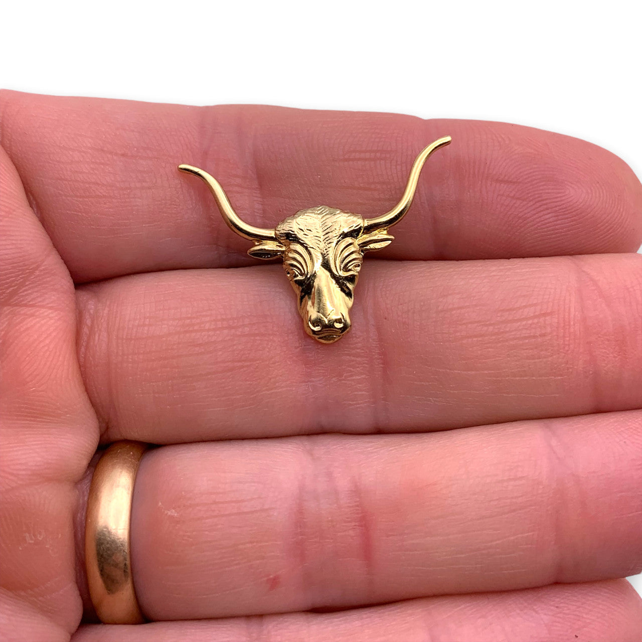A06 Longhorn Steer Head Lapel Pin