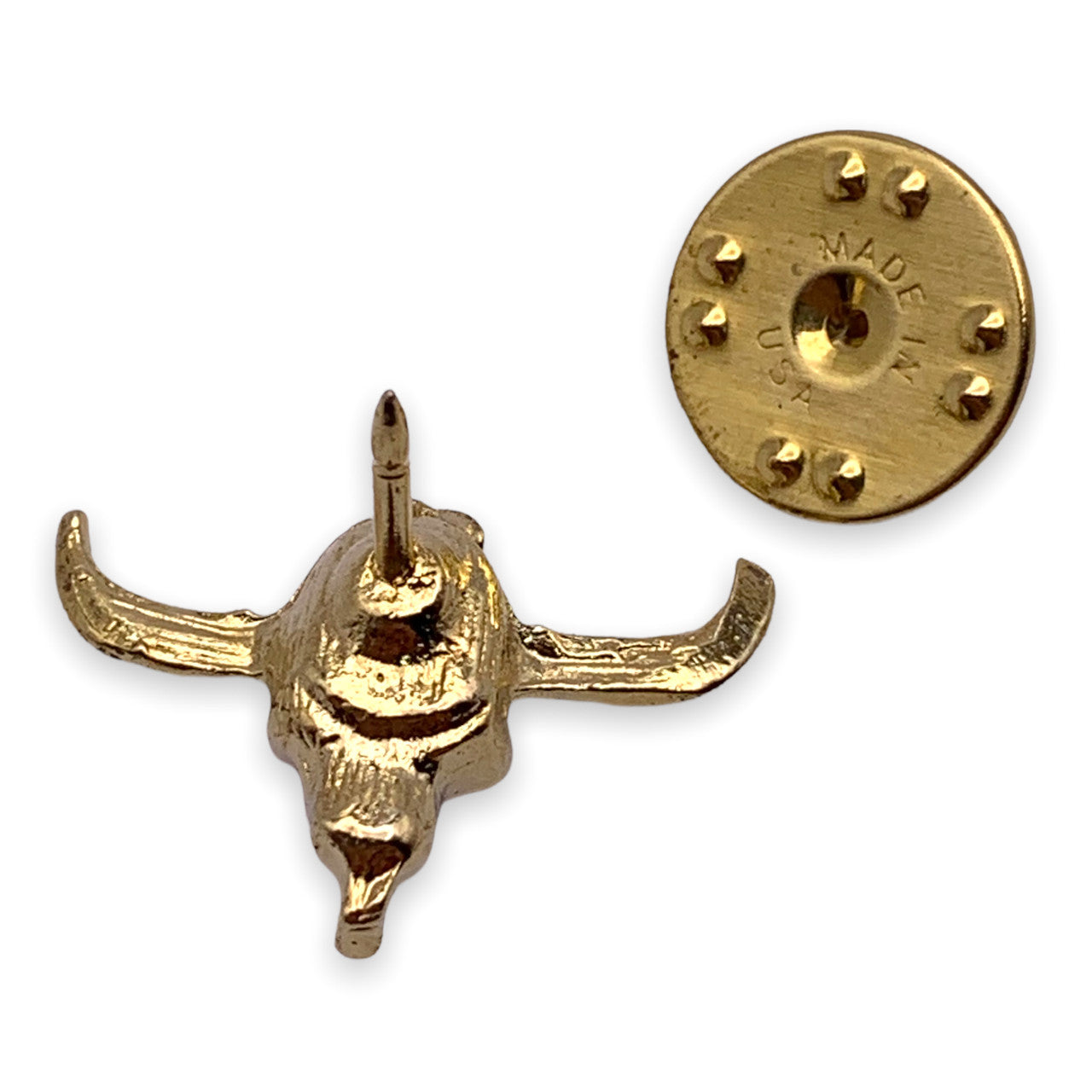 A07 Cow Skull Lapel Pin