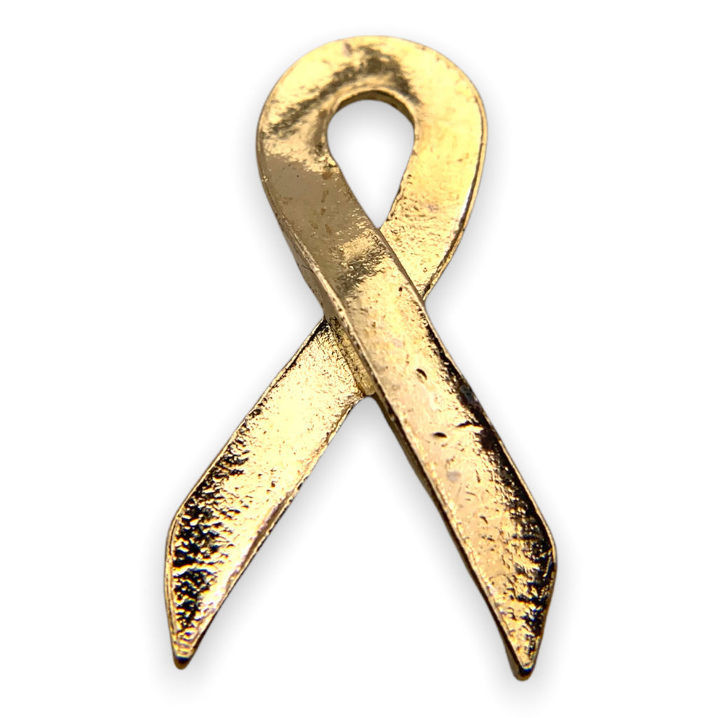 A26B - Gold Ribbon Lapel Pin
