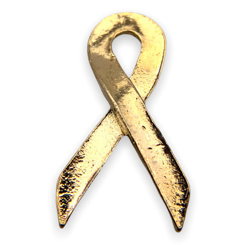 A26B - Gold Ribbon Lapel Pin