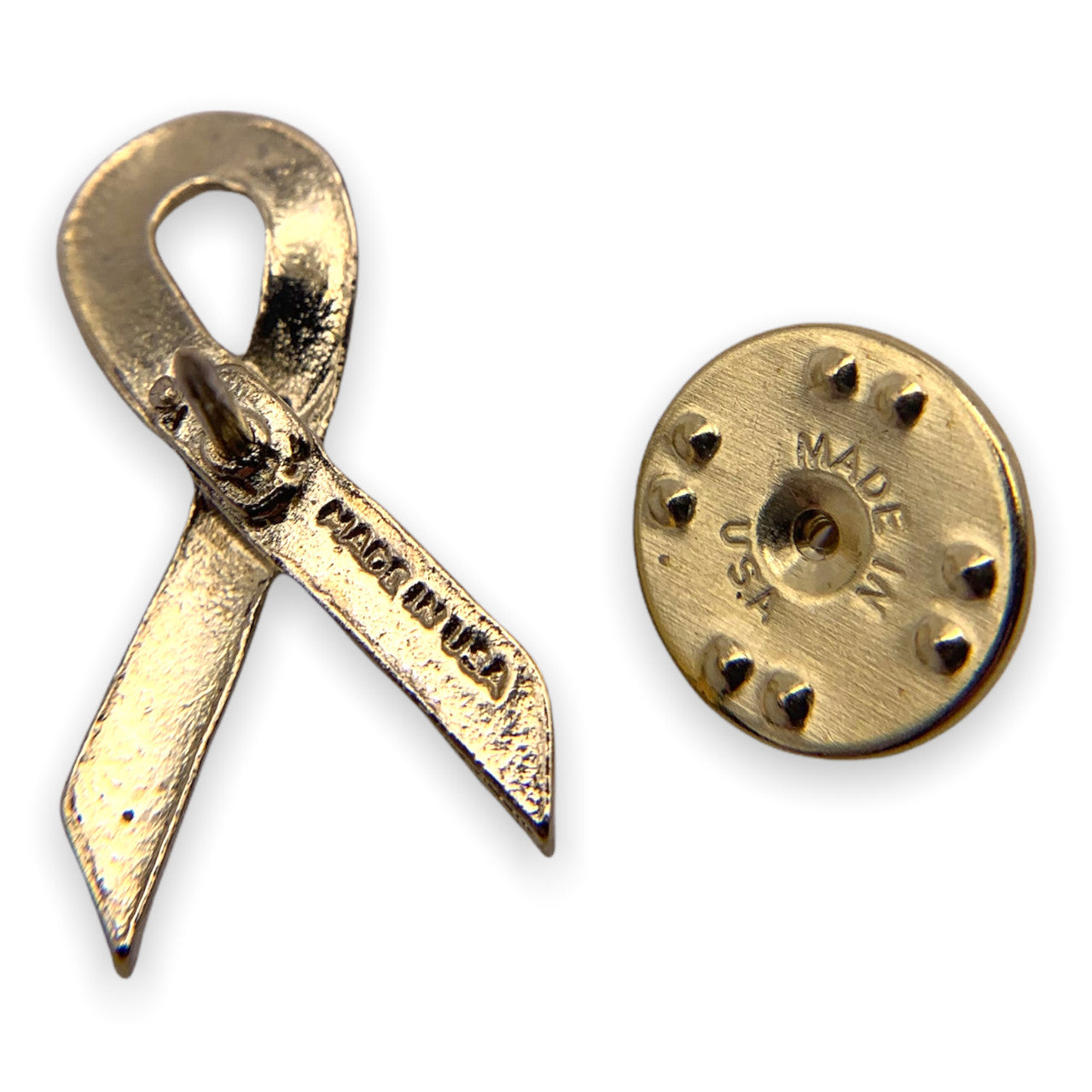 A26B - Gold Ribbon Lapel Pin