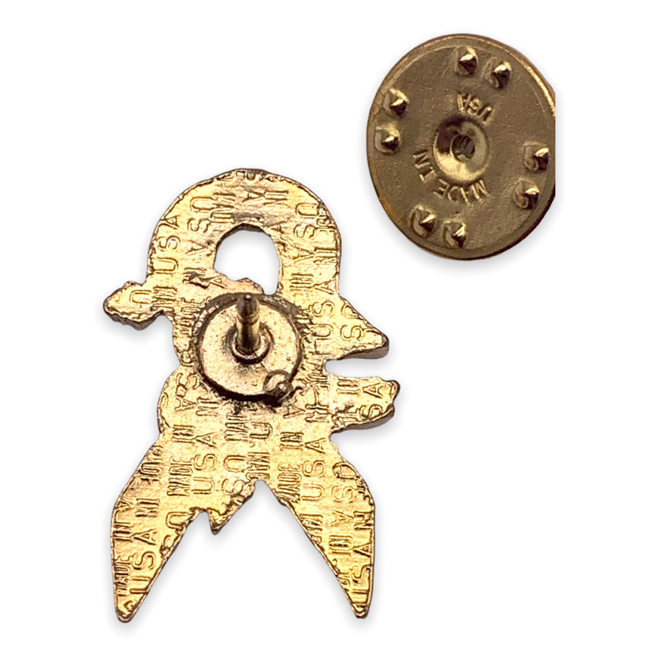 Purple Ribbon Dove Pin