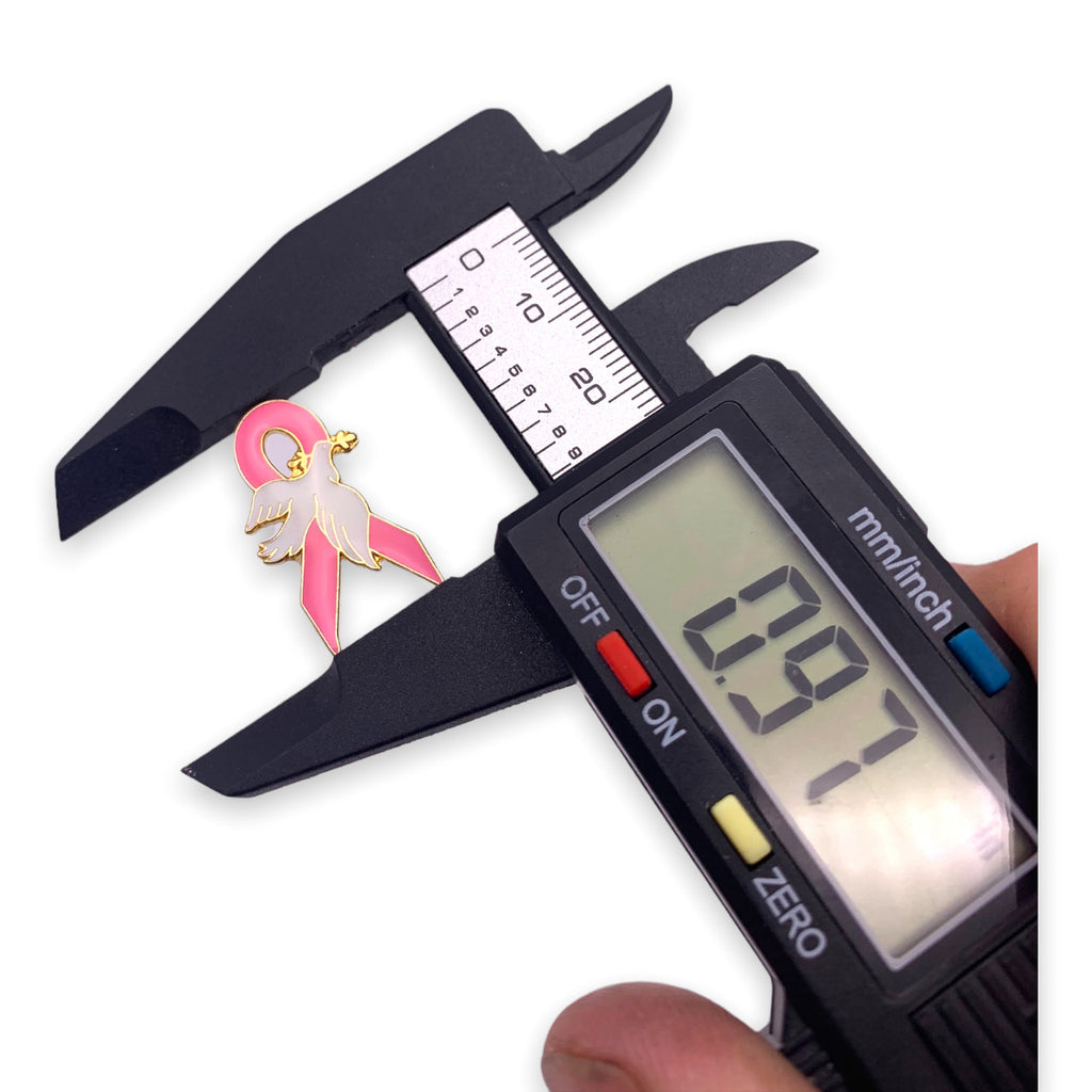 Pink Ribbon Dove Pin