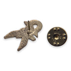 Black Ribbon Dove Pin