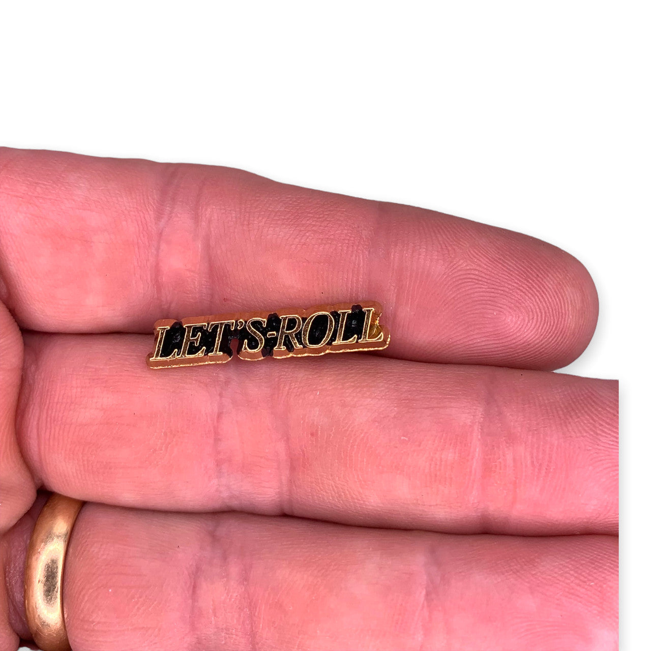 Let's Roll Lapel Pin (Text)