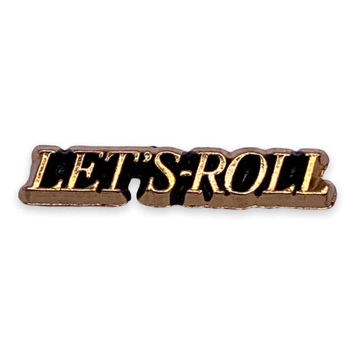 Let's Roll Lapel Pin (Text)