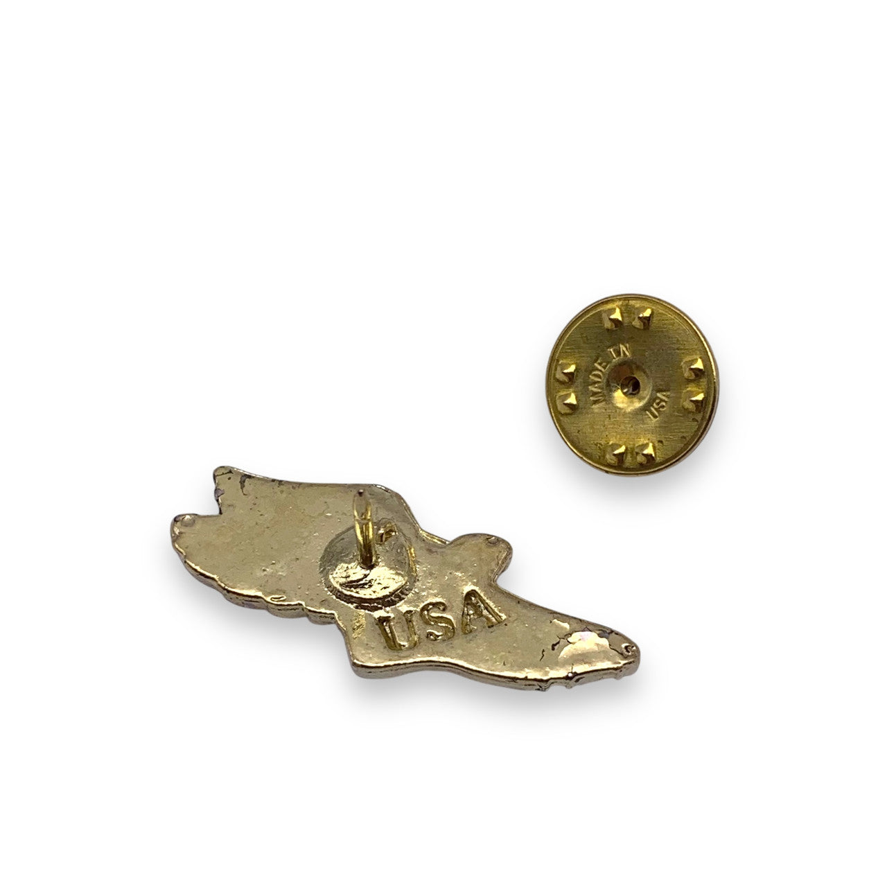 Cross Country Winged Shoe Lapel Pin