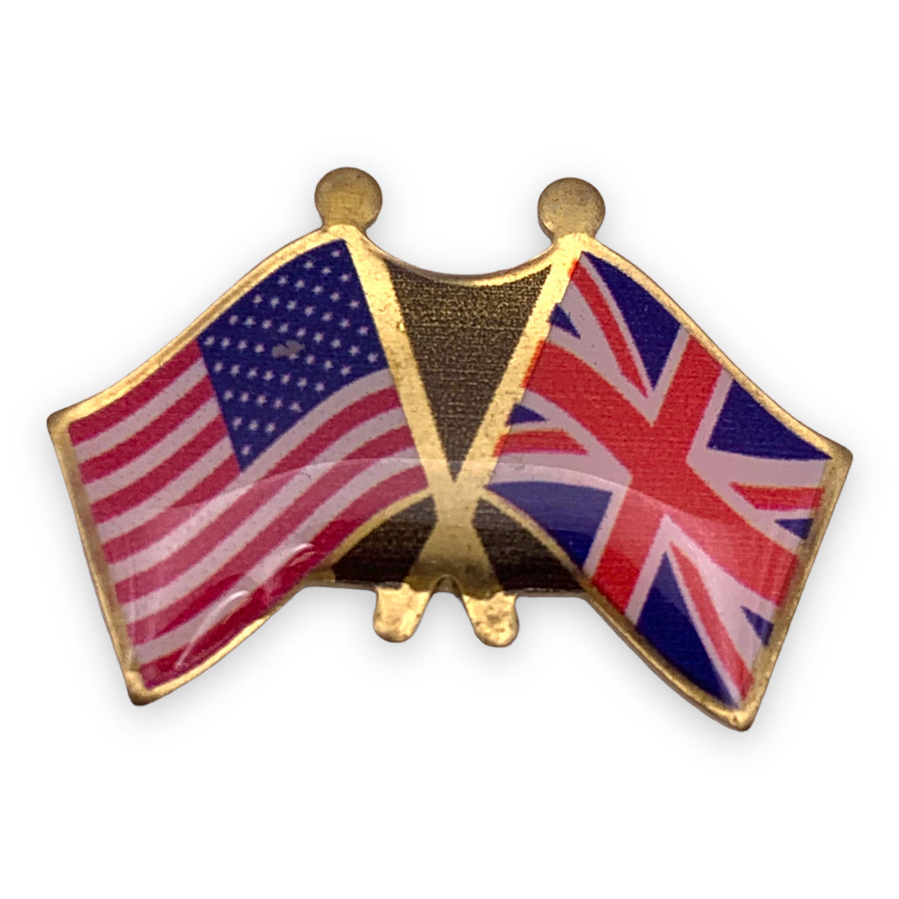 Crossed Flags Lapel Pins - Any Two Countries