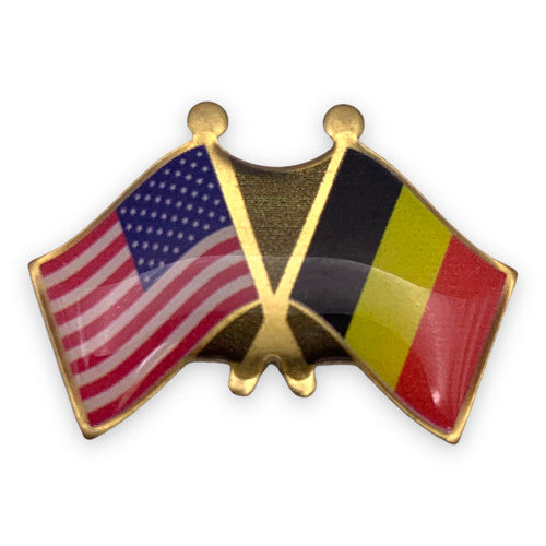 Crossed Flags Lapel Pins - Any Two Countries