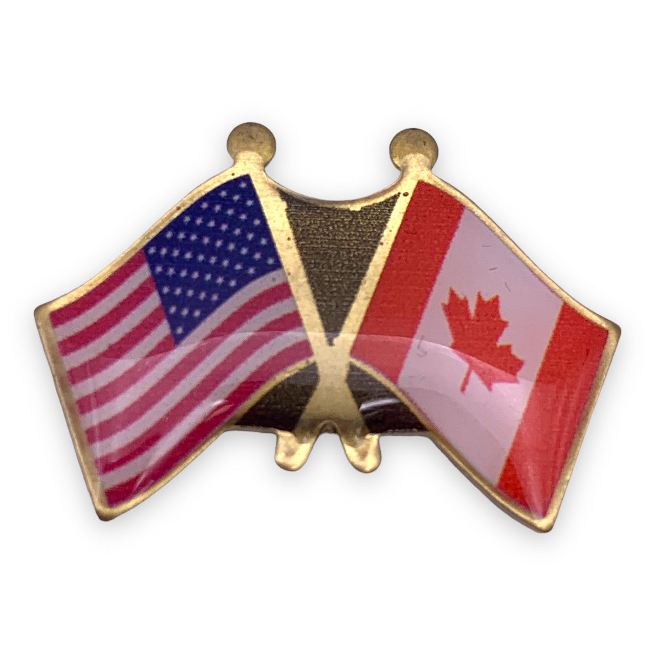 Crossed Flags Lapel Pins - Any Two Countries