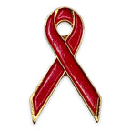 D07 AIDS Red Awareness Ribbon Lapel Pin
