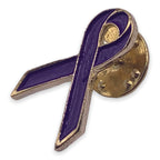 Purple Ribbon Lapel Pin