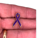 Purple Ribbon Lapel Pin