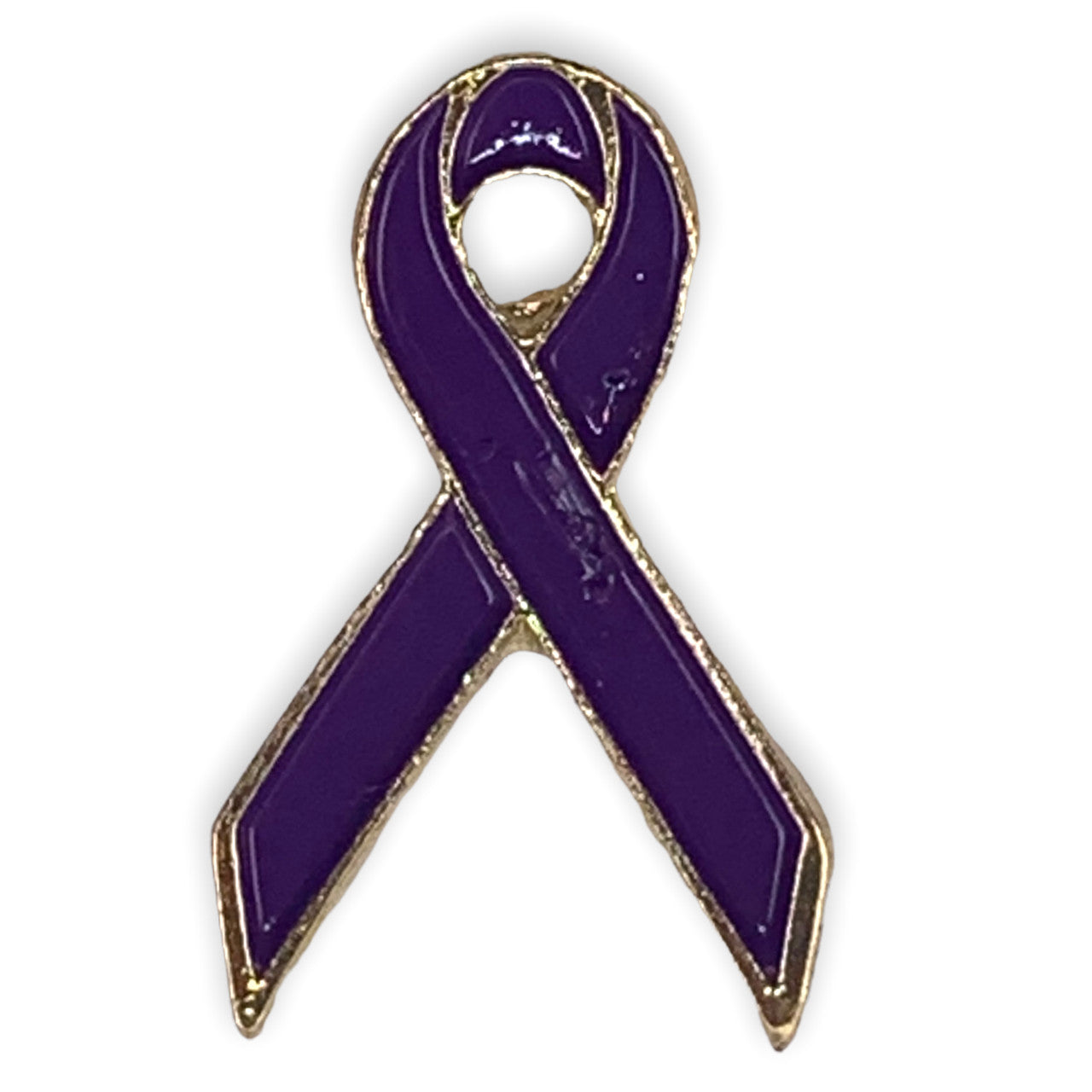 Purple Ribbon Lapel Pin