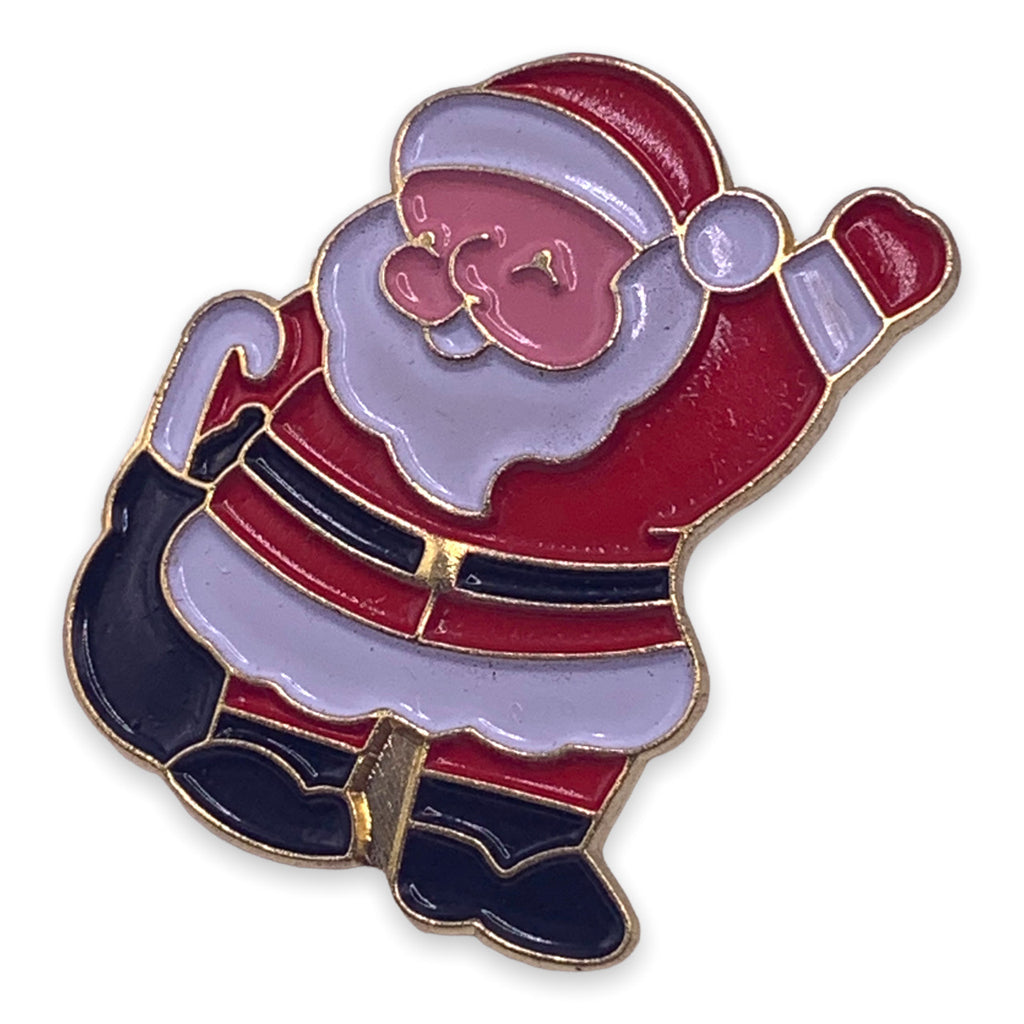 Santa Waving Lapel Pin