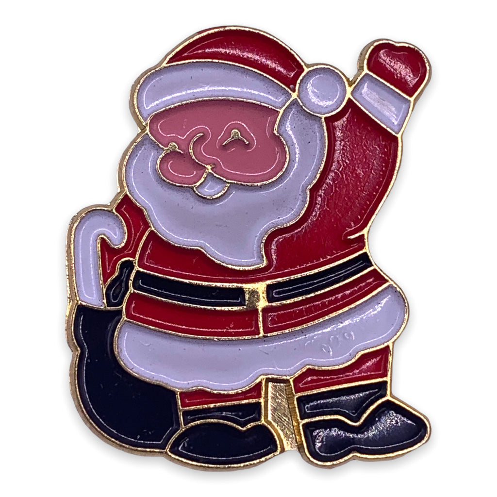 Santa Waving Lapel Pin