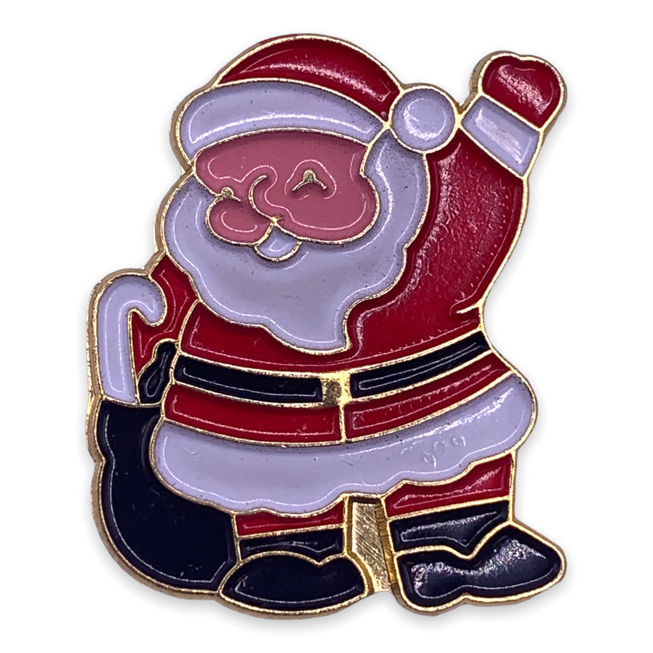 Santa Waving Lapel Pin