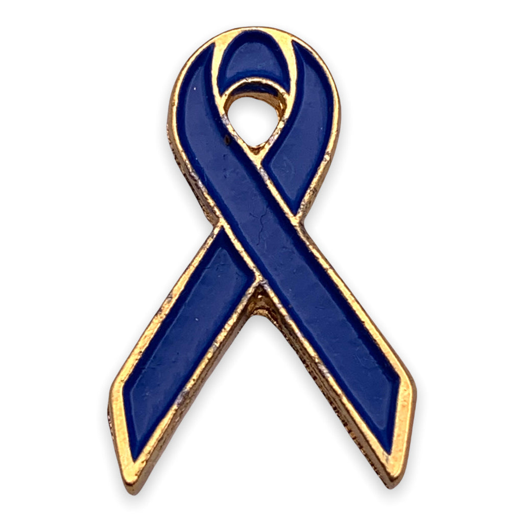 Blue Ribbon Lapel Pin