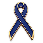 Blue Ribbon Lapel Pin