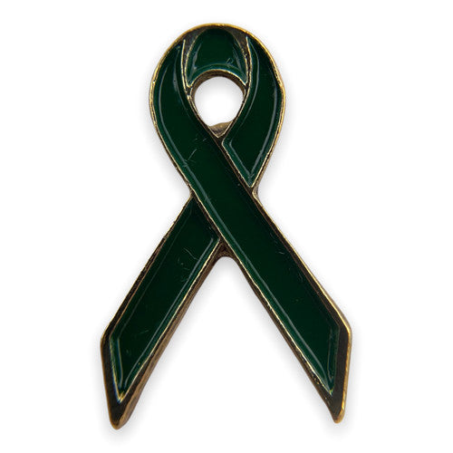 Green Ribbon Lapel Pin
