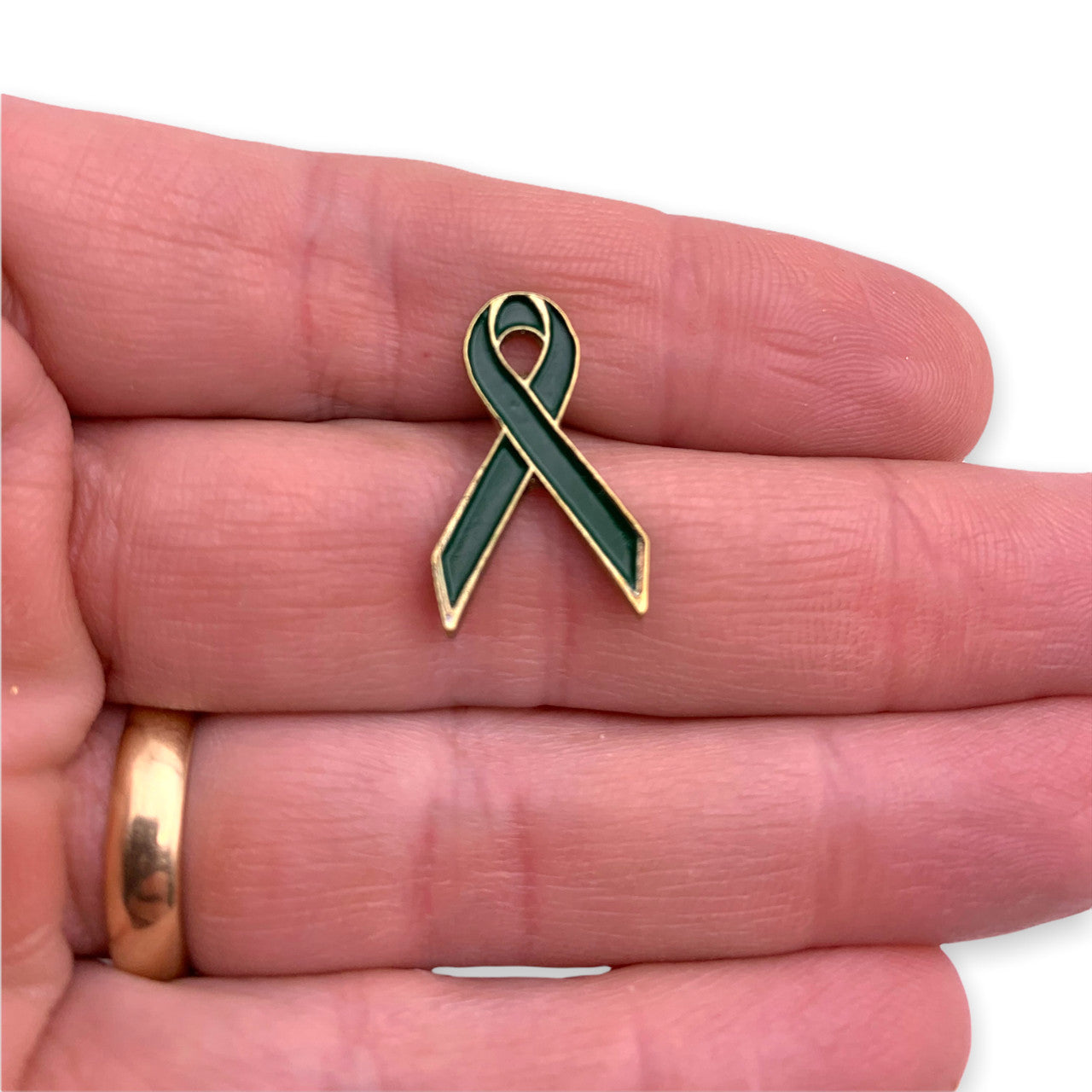 Green Ribbon Lapel Pin