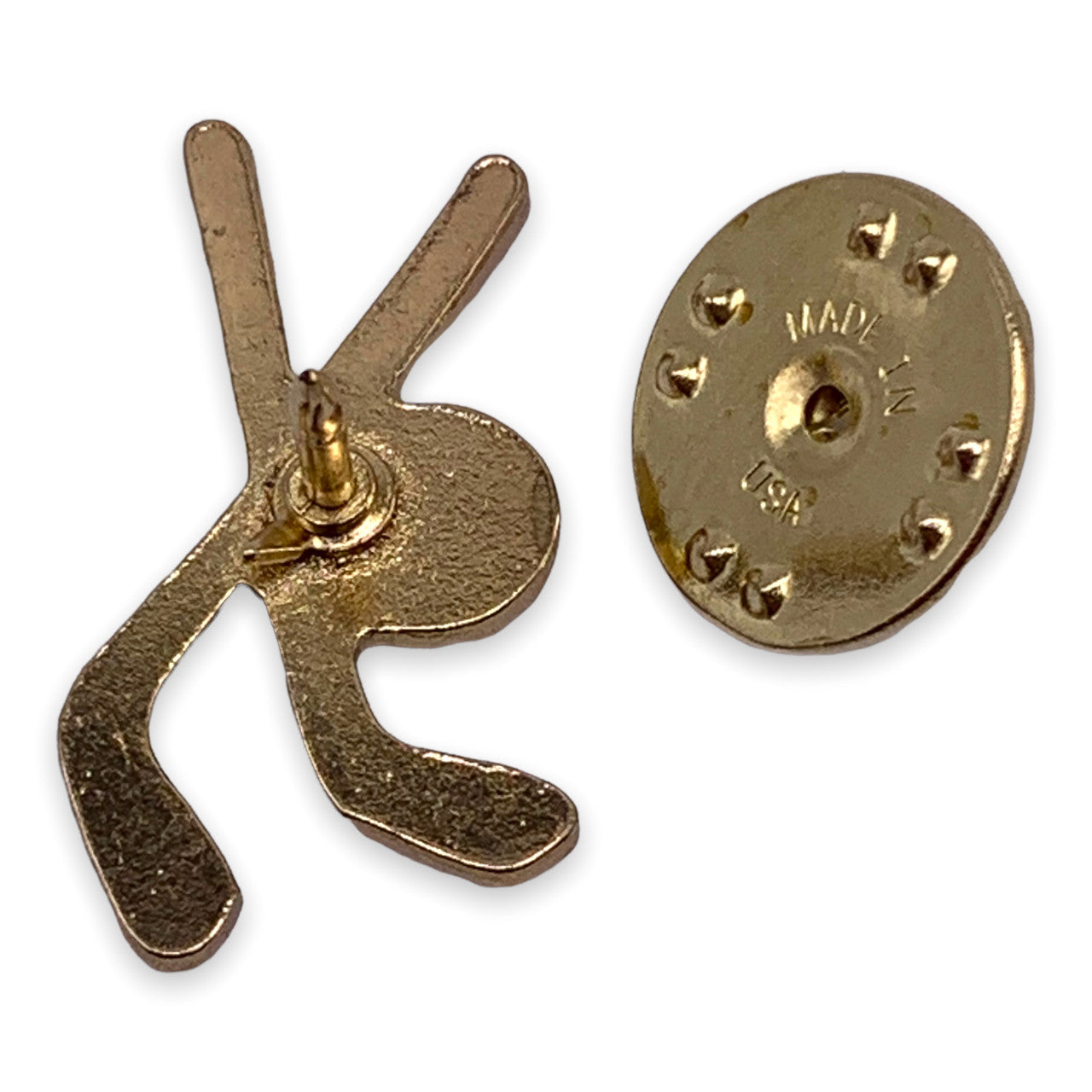 Crossed Clubs 3 Lapel Pin
