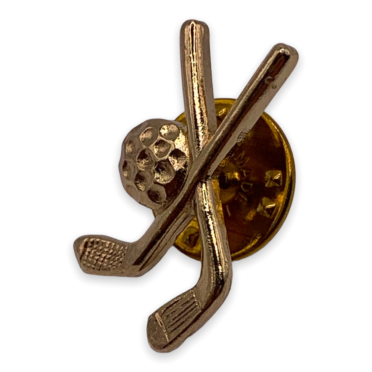Crossed Clubs 3 Lapel Pin