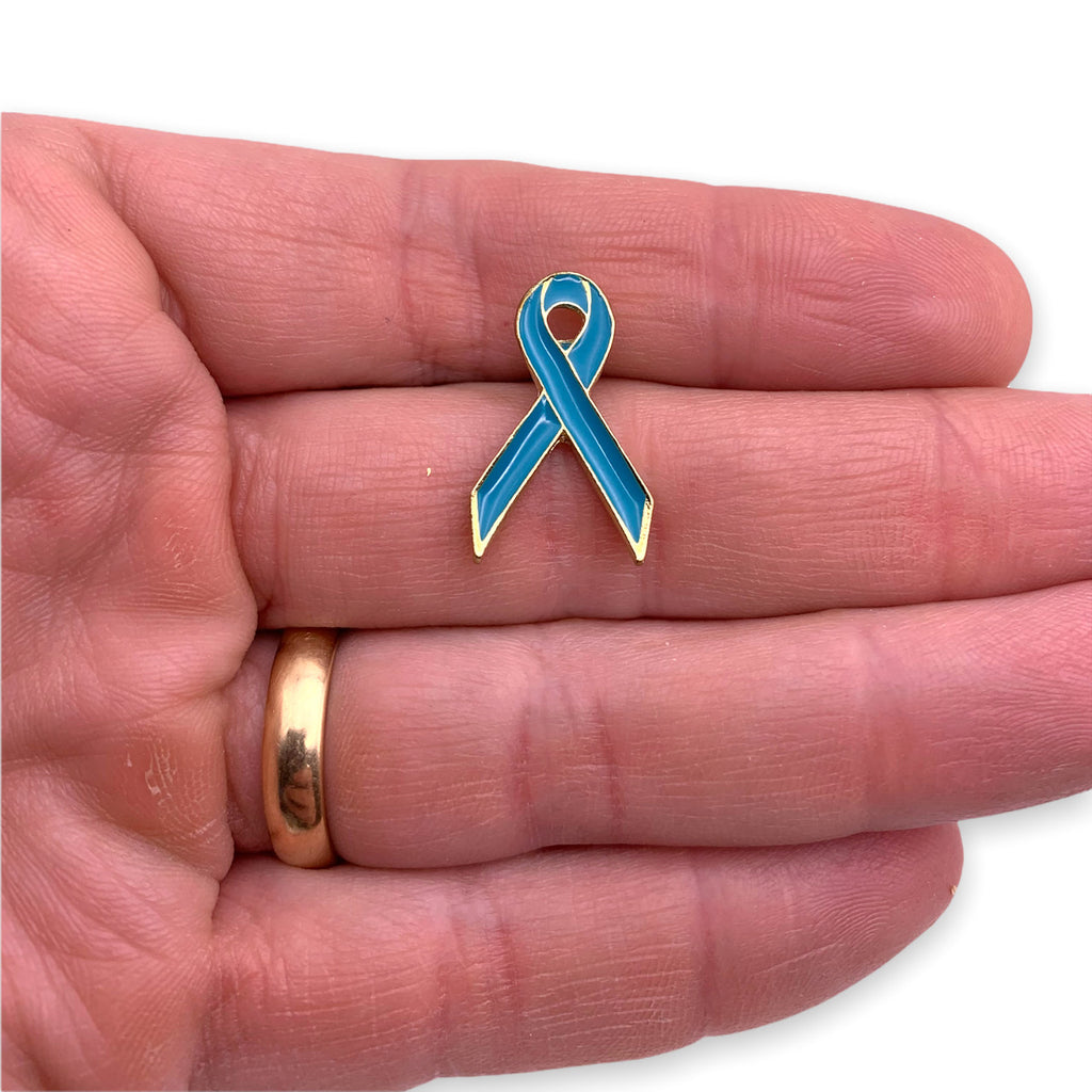 Teal Ribbon Lapel Pin