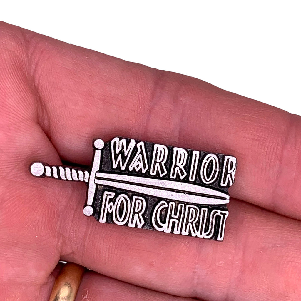 Warrior for Christ Pin