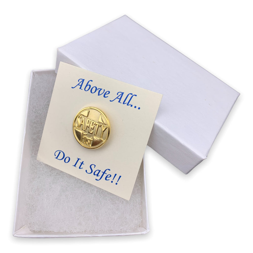 Safety First Lapel Pin