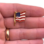 H21 Cast American Flag Pin