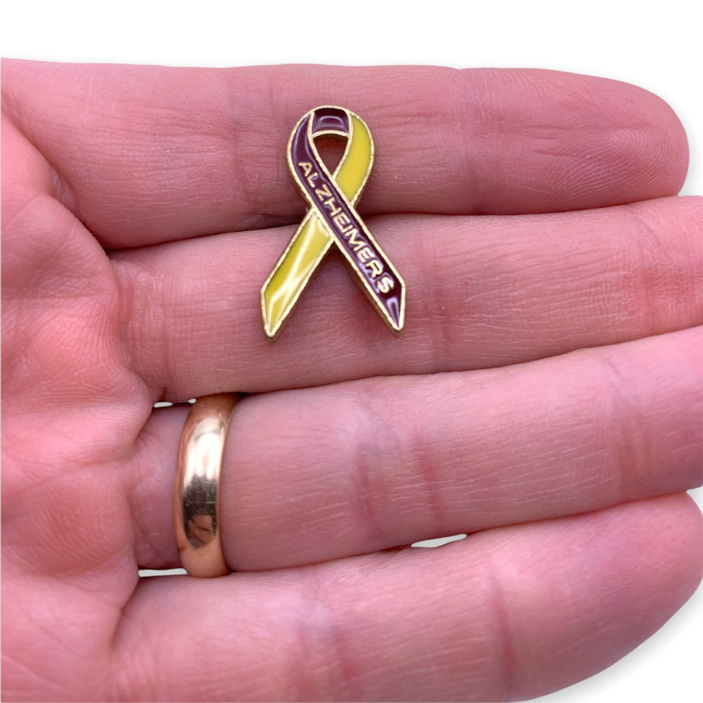 H29 Alzheimers Awareness Ribbon Lapel Pin