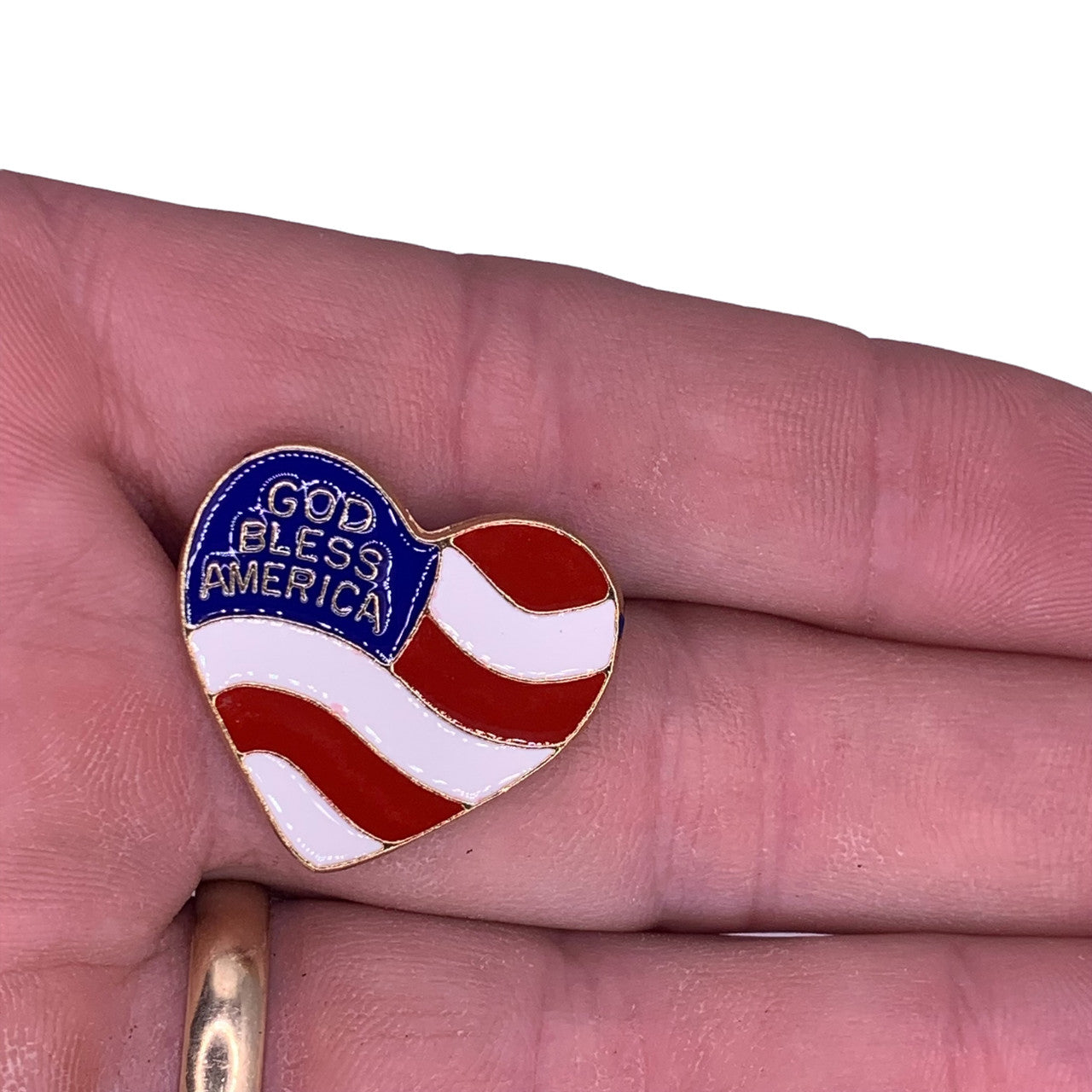God Bless America Heart Flag