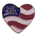 God Bless America Heart Flag