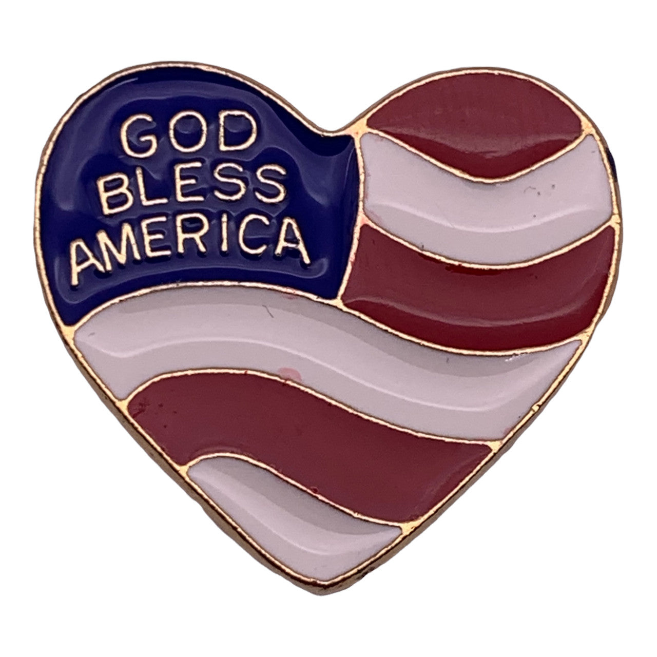 God Bless America Heart Flag
