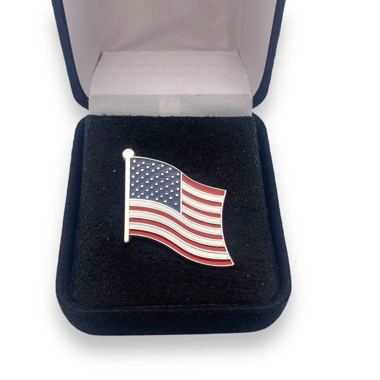 Sterling Silver American Flag Lapel Pin
