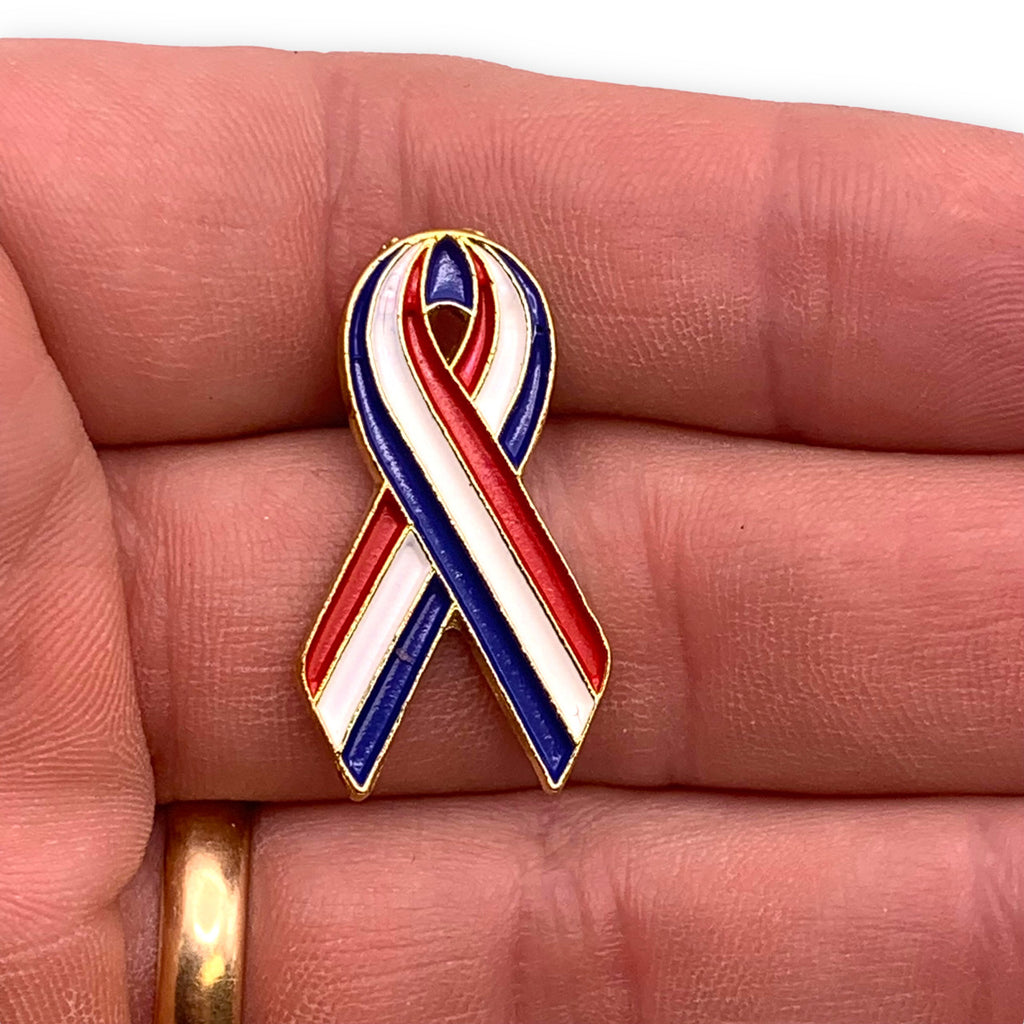 Red White and Blue Awareness Ribbon