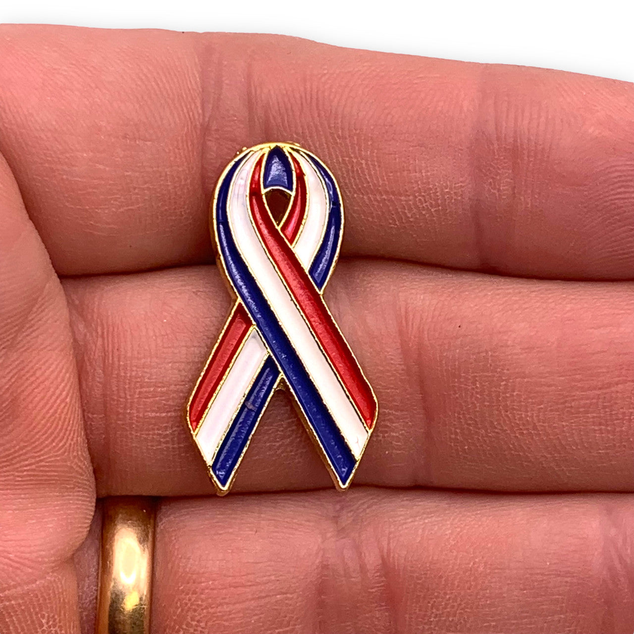 Red White and Blue Awareness Ribbon