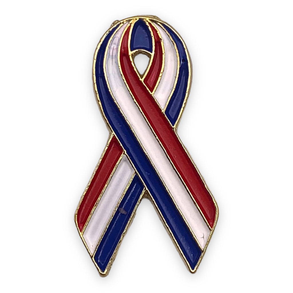 Red White and Blue Awareness Ribbon