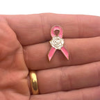 Pink Ribbon Rose Lapel pin