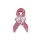 Pink Ribbon Rose Lapel pin