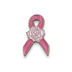 Pink Ribbon Rose Lapel pin
