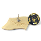 Each pin is stamped "Proudly Made in the USA" on the back - even our clutches are Made in USA
