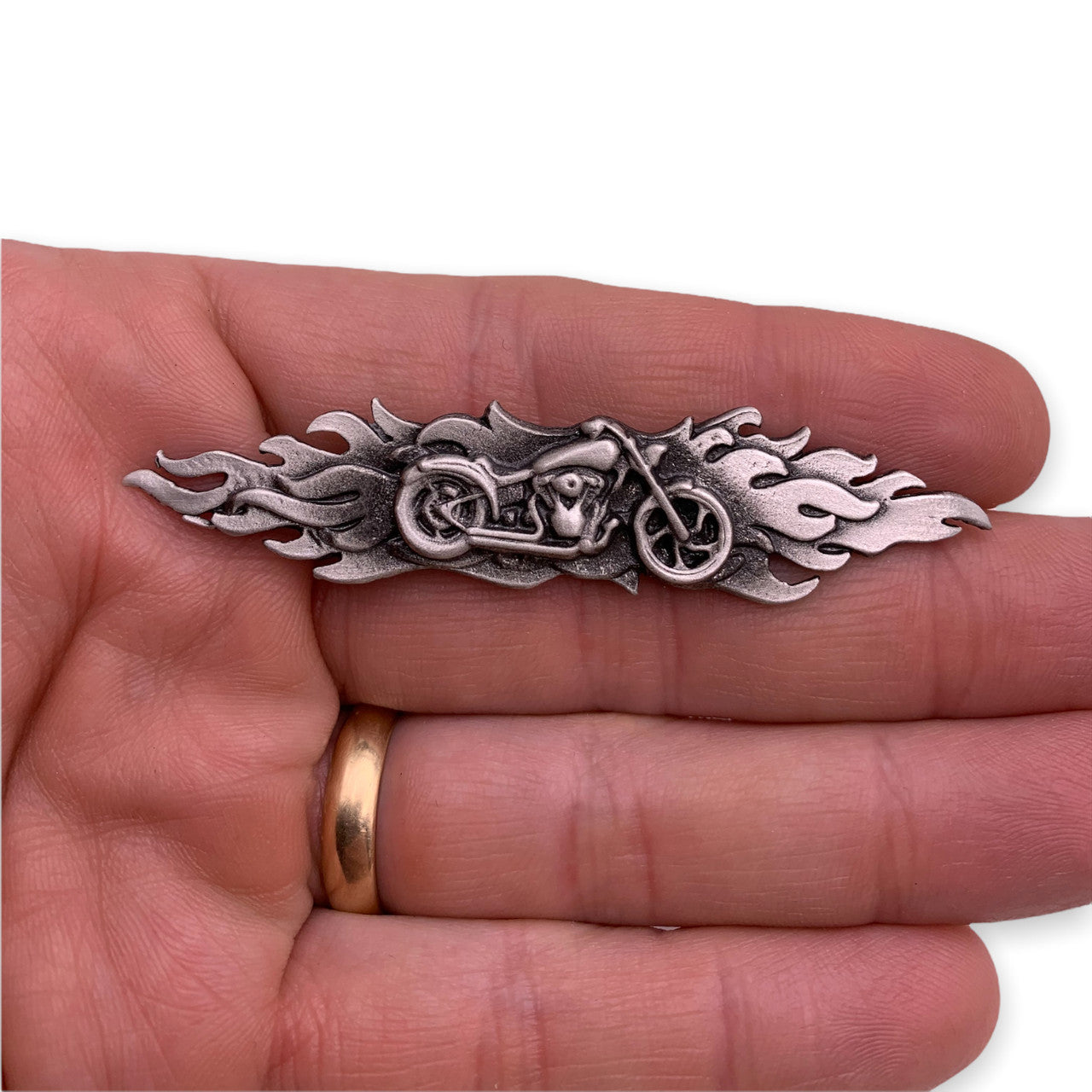 Flames Motorcycle Pin