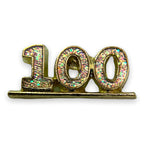 100 Lapel Pin with Glitter