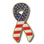 Ribbon Flag Lapel Pin