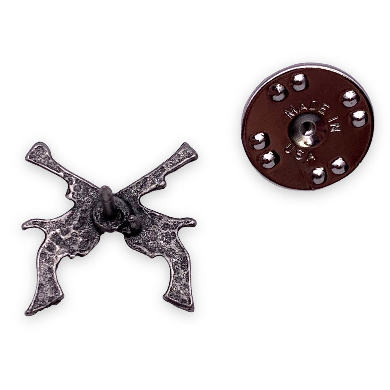 Crossed Guns Lapel Pin