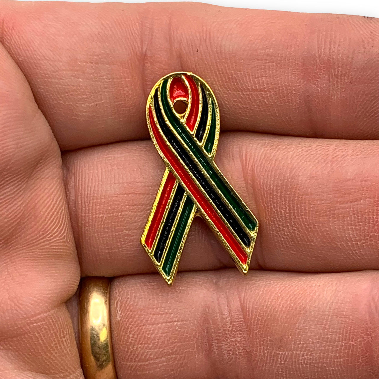 African American Aids Awareness Ribbon Pin